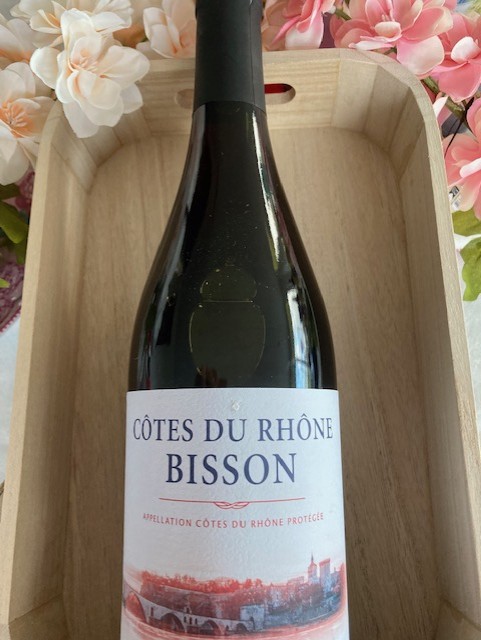 Fles rode wijn Côte du Rhone
