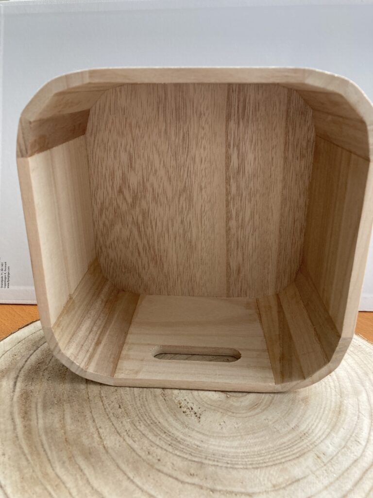Houten bakje vierkant