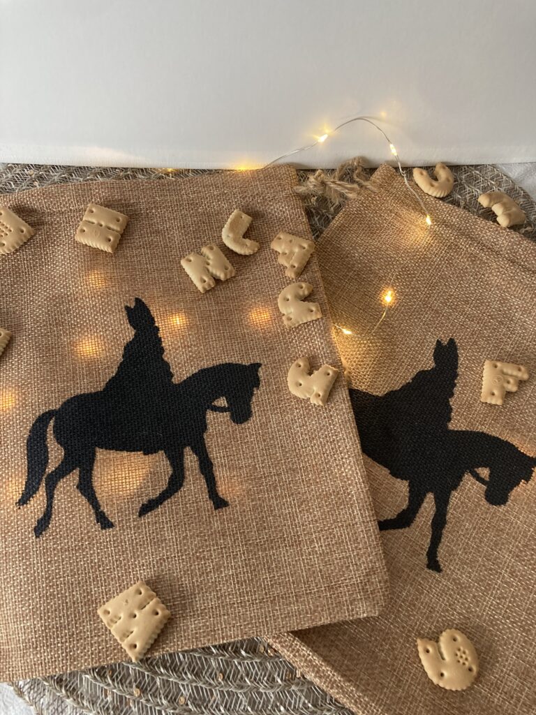 Gepersonaliseerd sint zakje in jute