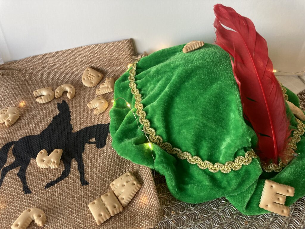Gepersonaliseerde pietenmuts + sint zakje in jute (set)